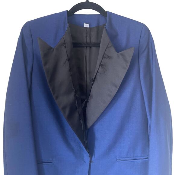 ACNE STUDIOS Cast Shark Wool Mohair Tuxedo Blazer Jacket in Blue Size 36/S - Picture 4 of 15